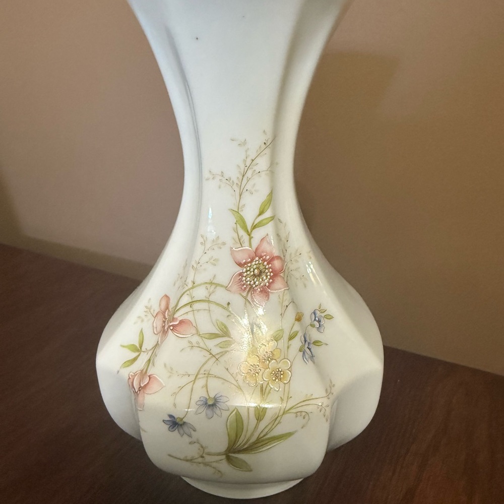 Vintage Floral Porcelain Vase German - Picture 2 of 5